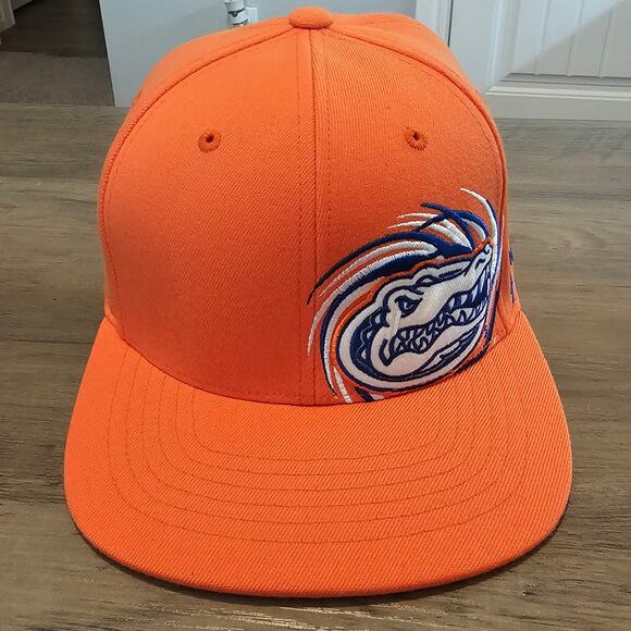 Vtg University of Florida Gators Fitted Flat Bill Hat Cap Orange UF L/XL NCAA - Picture 3 of 11
